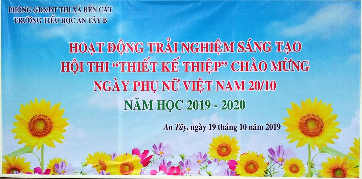 Hội thi " Thiết kế thiệp" chào mừng ngày Phụ nữ Việt Nam 20/10. Năm học 2019-20120
