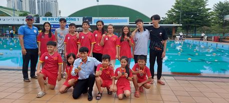 Trường Tiểu học An Tây B tham gia môn Bơi " Giải thể thao học sinh tỉnh Bình Dương "
